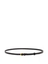 Dries Van Noten Thin Leather Belt In Black