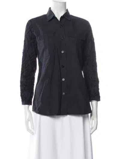 Pre-owned Dries Van Noten Three-quarter Sleeve Blouse In Blue