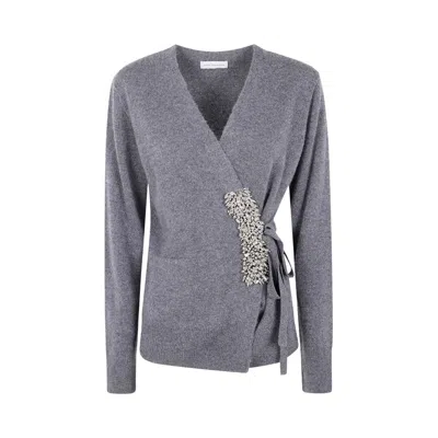 Pre-owned Dries Van Noten Tiah Embellished Cardigan 'dark Grey' | Women's Size M In Gray