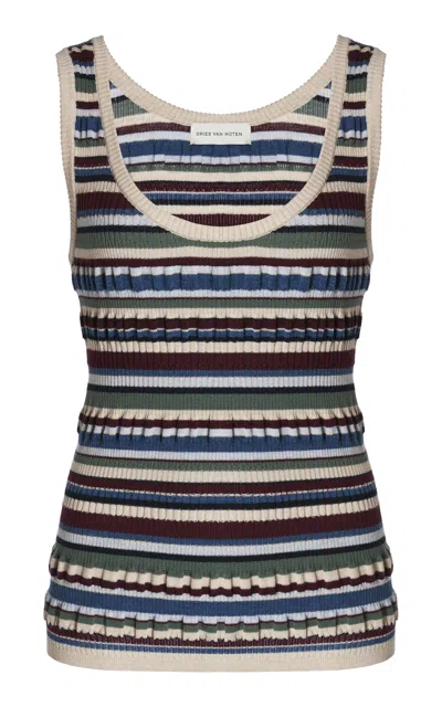 Dries Van Noten Ticia Merino Wool Tank Top In Blue