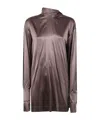 Dries Van Noten Tie-neck Blouse In Brown