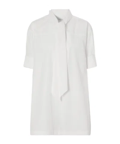 Dries Van Noten Tie-detailed Cotton-poplin Blouse In White