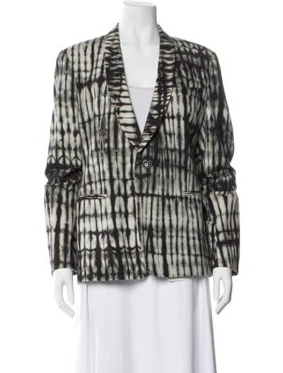 Pre-owned Dries Van Noten Tie-dye Print Coat In Multi