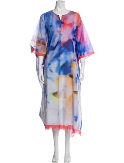 Pre-owned Dries Van Noten Tie-dye Print Crew Neck Sweater In Multi