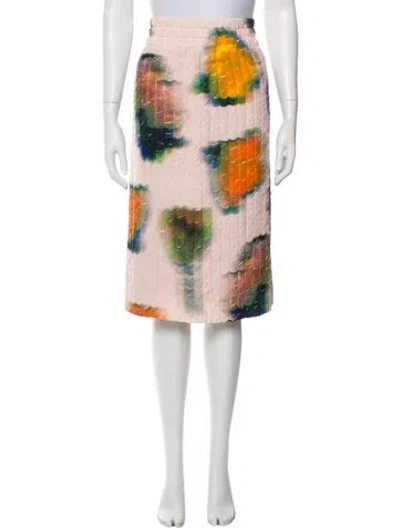 Pre-owned Dries Van Noten Tie-dye Print Knee-length Skirt In Multi