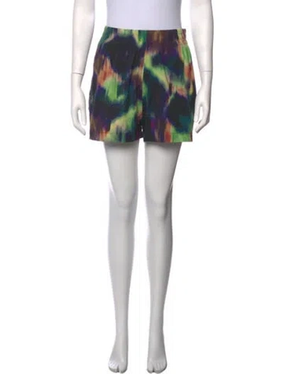 Pre-owned Dries Van Noten Tie-dye Print Mini Shorts In Purple