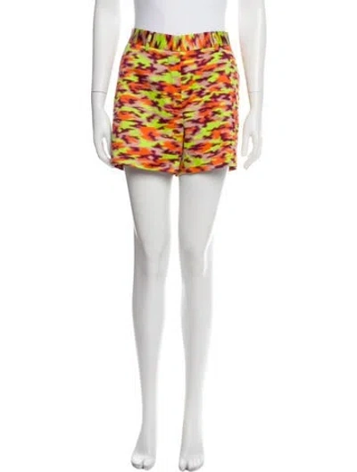 Pre-owned Dries Van Noten Tie-dye Print Mini Shorts W/ Tags In Orange