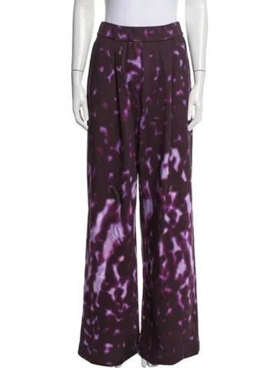 Pre-owned Dries Van Noten Tie-dye Print Sweatpants In Purple