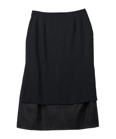 Dries Van Noten Tiered Skirt In Black