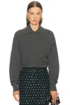 Dries Van Noten Cropped Cashmere Cardigan With Wide Collar In Black