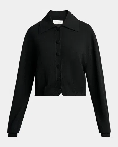 Dries Van Noten Tigre Cashmere Cardigan In Black
