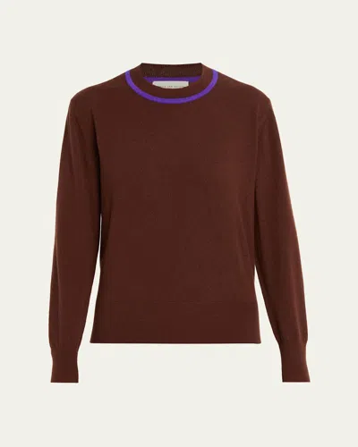 Dries Van Noten Tiko Cashmere Crewneck Sweater In Brown