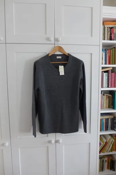 Pre-owned Dries Van Noten Tillman Sweater - Anthracite Merino Wool In Gray