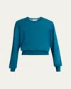 Dries Van Noten Tilly Cotton-blend Sweater In Petrol