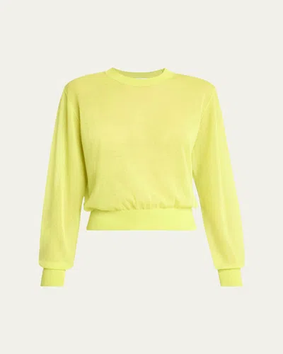 Dries Van Noten Tilly Cotton-blend Sweater In Yellow