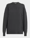 Dries Van Noten Timona Cashmere Crossed Textured Stitch Sweater In Gold