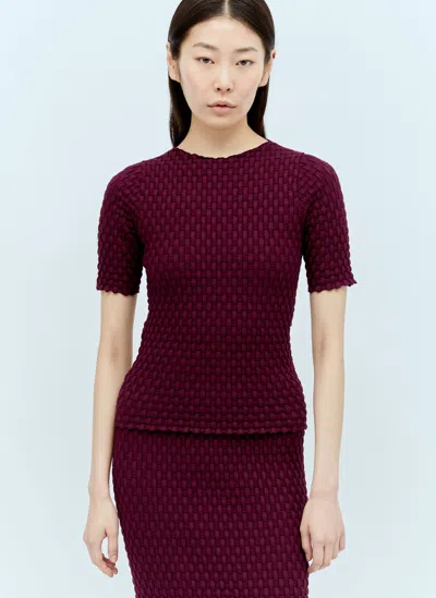 Dries Van Noten Tingle Top In Burgundy