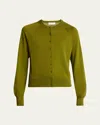 Dries Van Noten Tobine Cotton Knit Cardigan In White