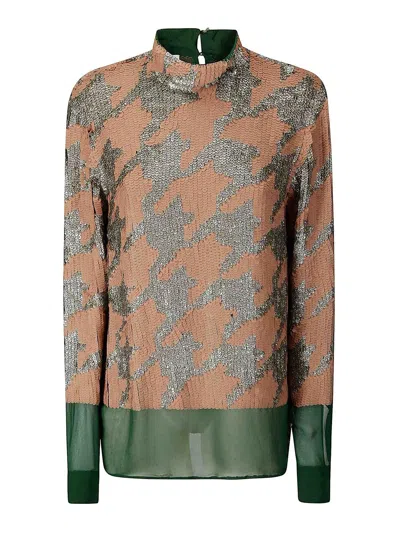 Dries Van Noten Top In Sequins In Green