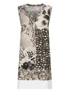 Dries Van Noten Henetta Mixed Print Cotton Tank In Neutral