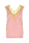 Dries Van Noten Pink Stretch Satin Ciesta Top