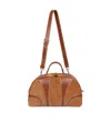 Dries Van Noten Leather-trimmed Suede Duffel Bag In Brown