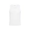 Dries Van Noten Sleeveless Textured Top With Clean Silhouette In White