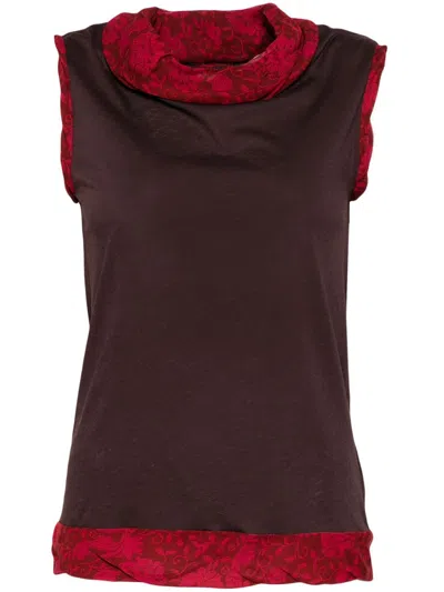 DRIES VAN NOTEN TOP WITH CONTRASTING HEMS