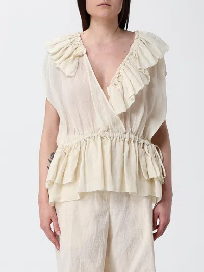 Dries Van Noten Cally Bis 3112 Top In Neutral