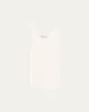 Dries Van Noten Topaz Scoop Neck Top In White