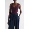 Dries Van Noten Ribbed Stretch-knit Tank In Purple