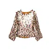 Dries Van Noten Sequined Embellished Blouse In Brown