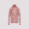 Dries Van Noten Stretch Tulle Turtleneck Knitwear Multicolor In Multi