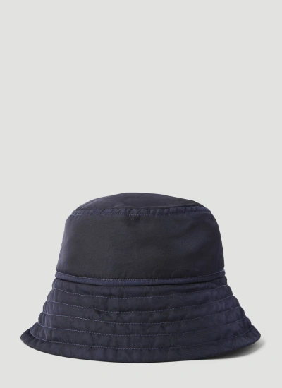 Dries Van Noten Topstitching Bucket Hat In Blue