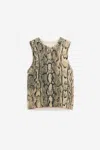 Dries Van Noten Tamba Printed Top In Beige In Brown