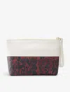 Dries Van Noten Tortoishell Two-toned Zipped Leather Pouch In Tortoishell