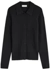 Dries Van Noten Tossana Ribbed-knit Cardigan In Black