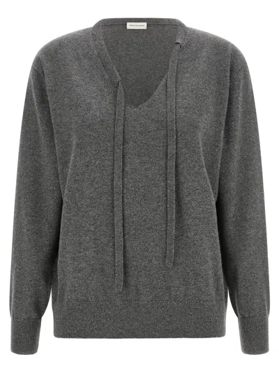Dries Van Noten Cashmere Towie Sweater In Gray