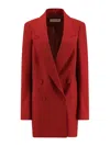 Dries Van Noten Wool Blazer With Covered Buttons And Wide Lapel