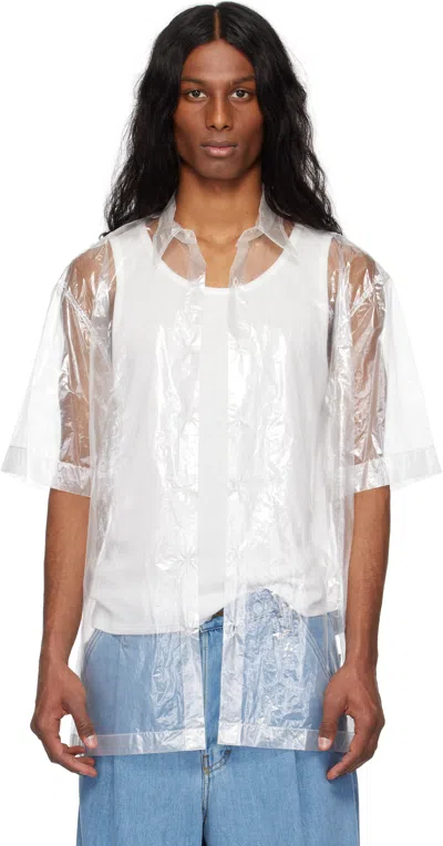 Dries Van Noten Transparent Nylon Shirt In 10 Transparent