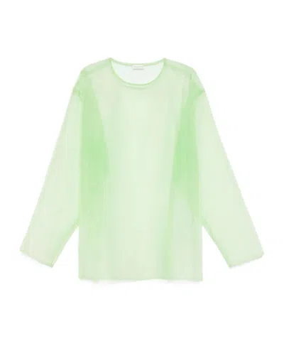 Dries Van Noten Transparent T-shirt In Green