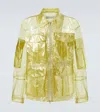 Dries Van Noten Yellow Overdyed Transparent Jacket In Yellow