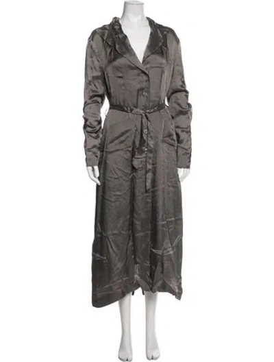 Pre-owned Dries Van Noten Trench Coat In Grey
