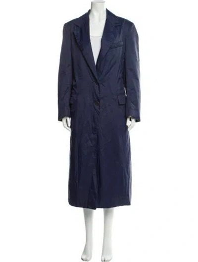 Pre-owned Dries Van Noten Trench Coat W/ Tags In Blue