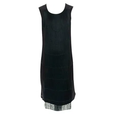 Dries Van Noten Trim Silk Dress In Black