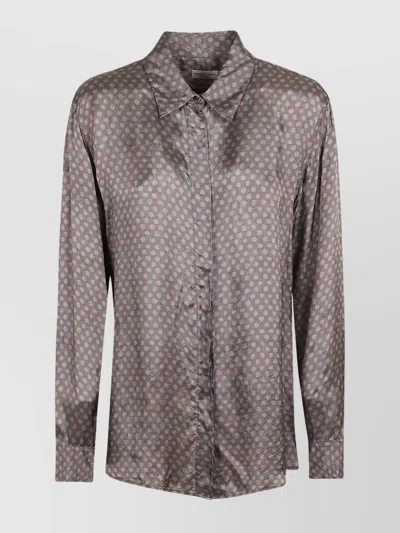 Dries Van Noten Tris 9016 W.w.shirt With Polka Dot Pattern In Purple