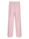 Dries Van Noten Wide-leg Trousers In Pink Wool In Pink