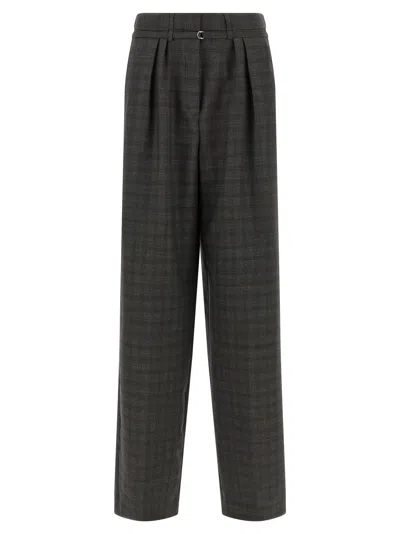 Dries Van Noten Wool Straight Trousers In Gray