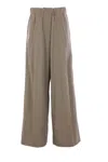 Dries Van Noten Pila Wide-leg Trousers In Poplin In Grey