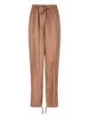 Dries Van Noten Straight Leg Trousers Elastic Waistband In Pink